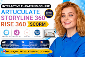design interactive elearning course scorm in articulate storyline 360 rise 360