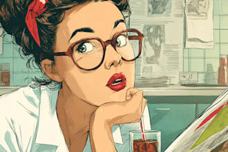 create authentic retro comic illustration