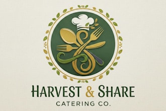 design a unique and professional catering logo for your brand