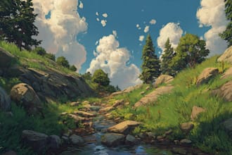 hand paint environment art