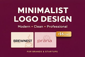 design a modern minimalist logo for small businesses