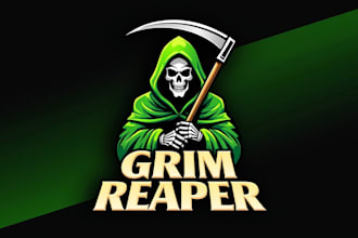 make eye catching grim reaper logo only 12 hours