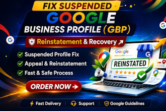 reinstate suspended or disabled google business profile