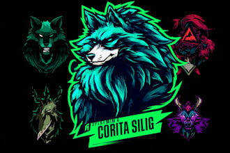 design a twitch logo, cartoon, gaming, or esports design