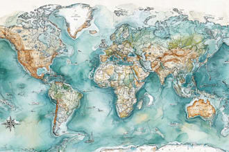 design a watercolor wedding map for save the date