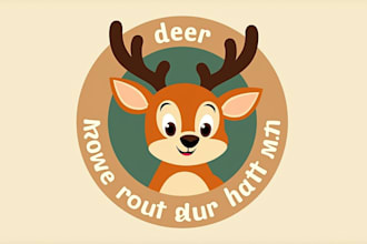 design awesome cute deer logo just in 12 hours