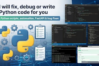 fix or debug your python code and scripts