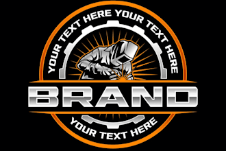 design concrete, real estate, welding, construction logo