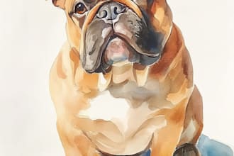 draw your cute pet into cartoon portrait style