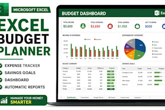 create excel budget planner and expense tracker