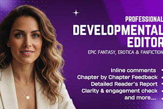do developmental editing for fanfiction, erotica and epic fantasy manuscripts