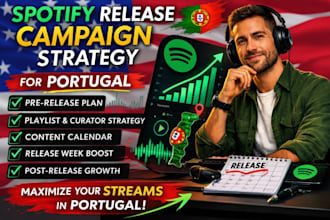 create a spotify release campaign strategy for USA portugal monthly listeners