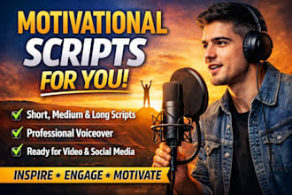 write motivational scripts to inspire your audience