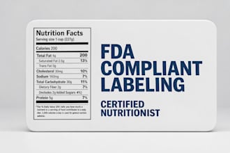 calculate and design your fda nutrition facts panel