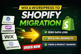 migrate your wordpress or woocommerce store to shopify