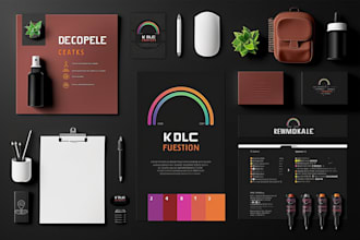 do business and minimalist logo design and full brand identity kit