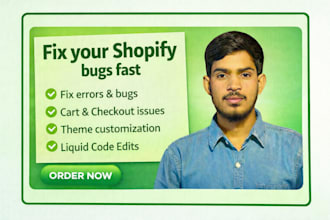 fix shopify liquid errors, bugs and do custom coding
