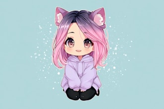 create fabulous anime or vtuber youtube,twitch,twitter,discord banner art
