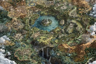 illustrate fantasy map and rpg battle map design for dnd and ttrpg