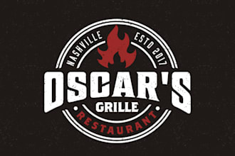 design cartoon food logo restaurant or bbq,fastfood business