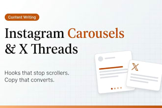 write engaging instagram carousels and x threads for your brand