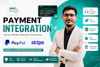 integrate paypal or stripe and fix payment gateway issues