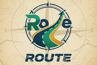 design a unique and modern route logo for your brand