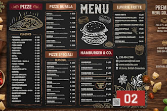 design restaurant menu, food menu, cafe menu, digital menu board