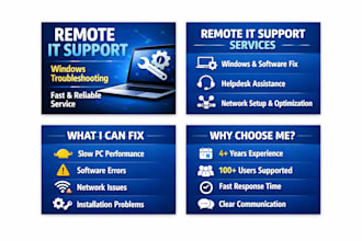 provide professional remote IT support and troubleshooting