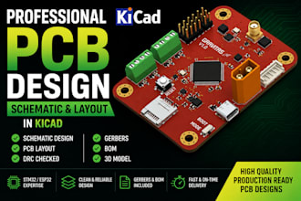 design your professional pcb schematic and layout in kicad