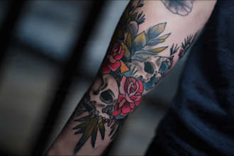 make a traditional or neo traditional old school tattoo
