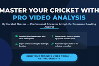 provide expert online cricket coaching and video analysis of your videos