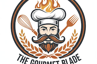 design a creative and professional chef logo for your brand