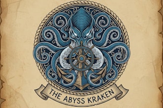 design a fierce and unique kraken logo for your brand