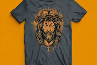 create unique christian t shirt design and modern t shirt