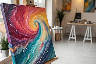 paint unique acrylic or watercolor art for you