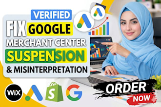fix google merchant center suspension and misrepresentation