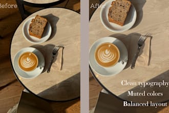 design soft and aesthetic social media posts with your photo and text