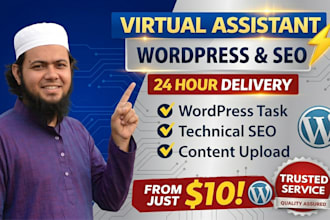 be your wordpress virtual assistant VA for technical SEO and content upload