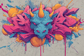 create custom graffiti art illustrations