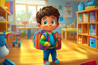 children story book illustration children story book