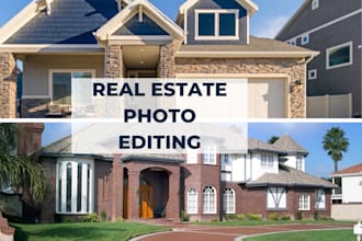 enhance real estate photos, replace sky, add twilight effect