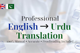 professionally translate english to urdu and urdu to english with proofreading