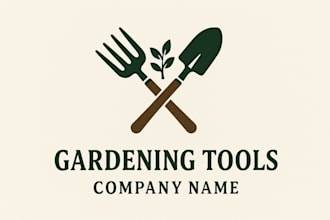 create gardening tools logo design for any of your business