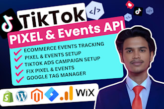 setup tiktok pixel and events API tracking ecommerce conversion tracking via GTM