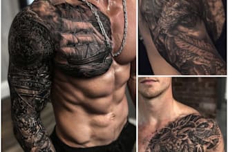 professionally design your sleeve tattoo , chest tattoo