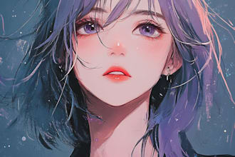 anime character, fanart, and original character