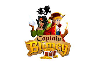 design mascot treasure hunt game logo