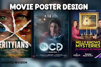 create a modern, creative movie poster that stands out