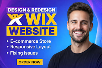 design wix website, wix ecommerce store and wix business website